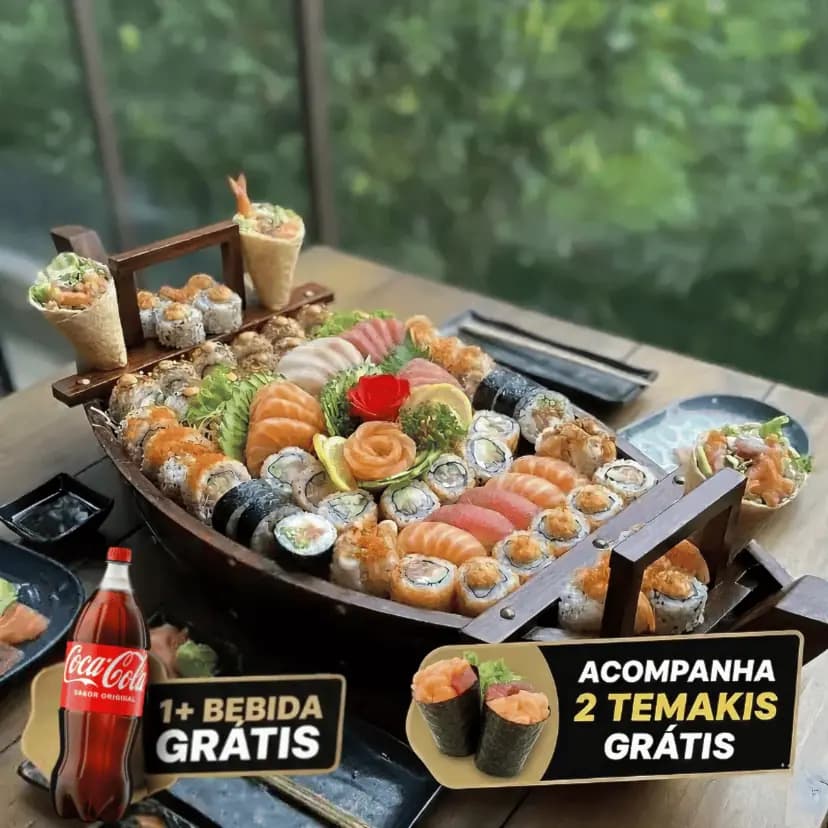 Combo Yūgen — 64 peças (+2 Temakis Grátis)