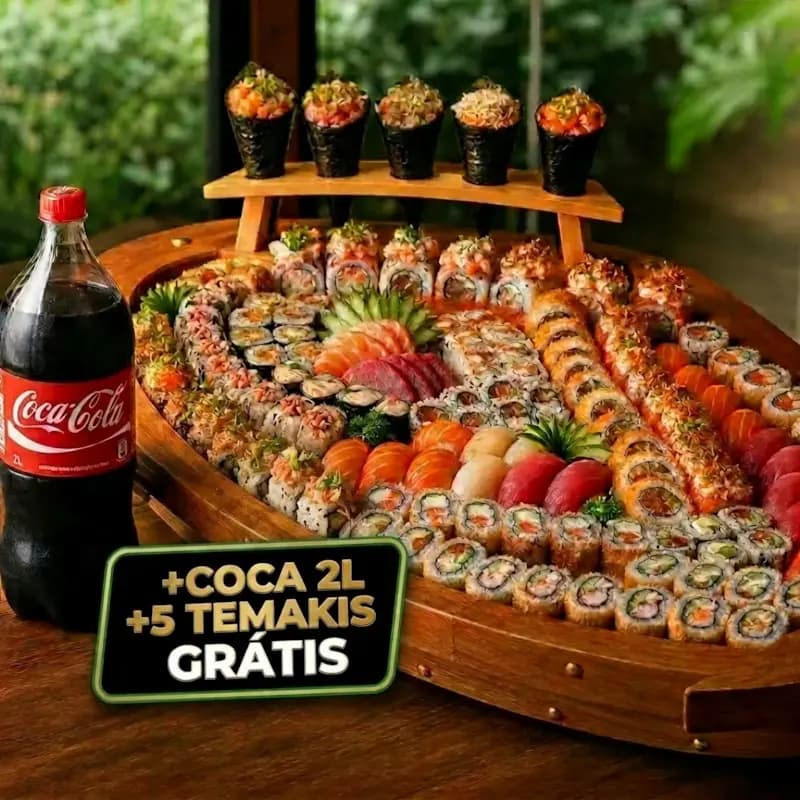 Barca Imperial — 150 peças (+5 Temakis Grátis +Coca 2L)
